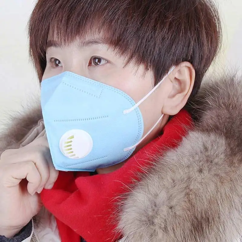 

5 Pcs PM2.5 Mouth Mask Air Pollution Non-woven Anti-fog Daily Use Vertical Folding Safe Masks Dust Anti Fog Mask