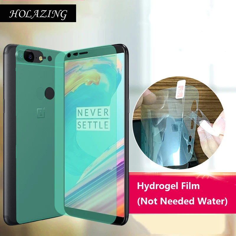 

HOLAZING New No Required Water Hydrogel Film 4D Full Coverage Screen Protector for OnePlus 5T OnePlus5T 6.01" AUTO Fixed Skin