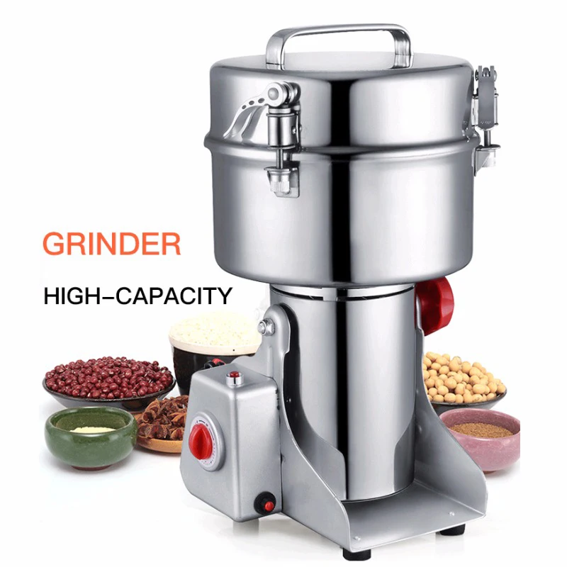 2000g Commercial Large Grinder Multifunction Swing Type Herb Flood Flour Pulverizer Food Electric Mill Grinding Machine 2000g Commercial Large Grinder Multifunction Swing Type Herb Flood Flour Pulverizer Food Electric Mill Grinding Machine