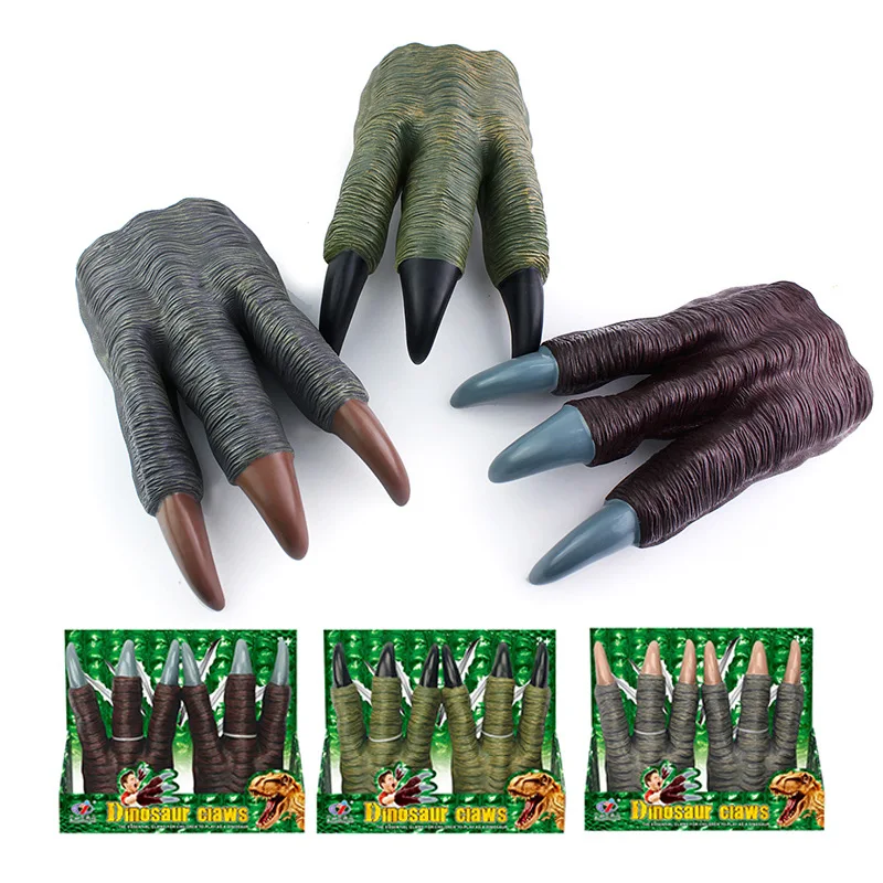 

1 Pair Soft Rubber Tyrannosaurus Rex Dinosaur Claws Gloves for Kid's Birthday Christmas Holiday Gift
