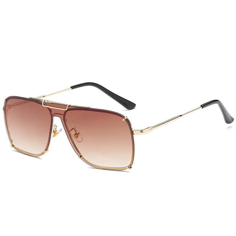 Винтажные градиентные солнцезащитные очки для женщин, брендовые Дизайнерские Большие золотистые оправы, солнцезащитные очки для женщин и мужчин, UV400 - Цвет линз: 4