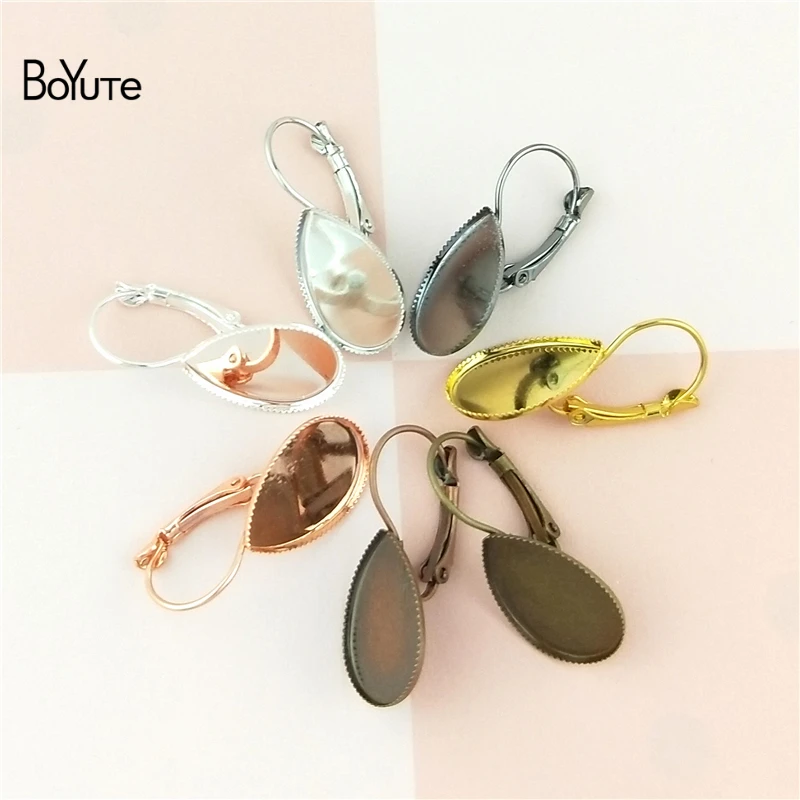 BoYuTe 50Pcs 7 Colors Fit Water Drop 1014MM 1318MM 1825MM Cabochon Earrings Base Blank Tray Diy Jewelry Accessories (1)