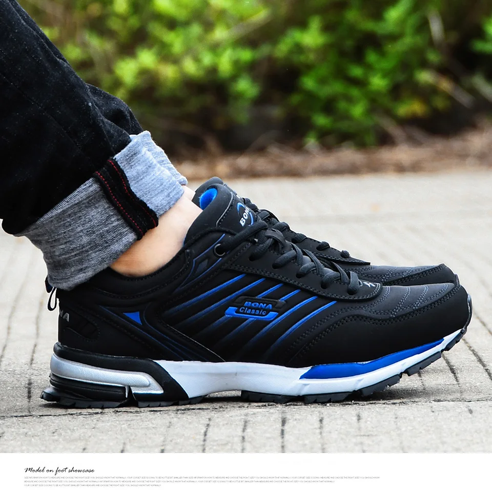 BONA/Новинка года; дизайнерская мужская обувь для бега; спортивные мужские кроссовки; уличные кроссовки; Zapatos Corrientes; удобная мужская спортивная обувь