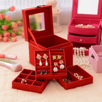 

Top Quality Cheap Jewelry Storage Box for Gift, 3 Style Coin Earphone Creative Boxes Case Desk Organizer Boite De Rangement