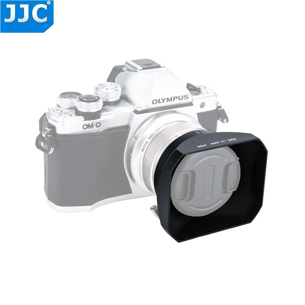 JJC квадратная черная металлическая бленда для Olympus M. ZUIKO DIGITAL ED 12 мм 1:2. 0 объектив заменяет Olympus LH-48