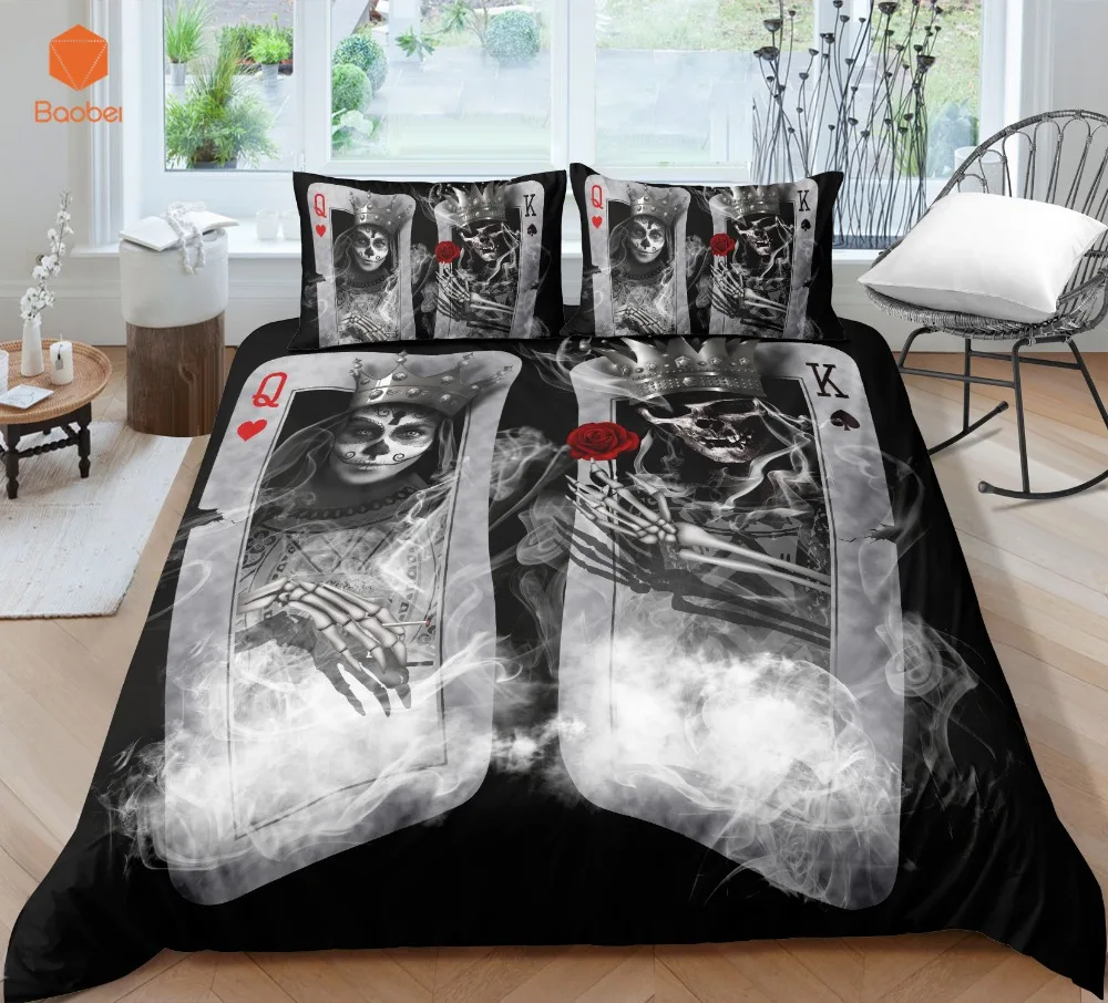 3D الجمجمة Qk اللعب بطاقات Beddingt مجموعة مع Pillowcas الكرتون السرير غطاء لحاف للأطفال 3 قطعة أغطية لحاف coverSj231 3D الجمجمة Qk اللعب بطاقات Beddingt مجموعة مع Pillowcas الكرتون السرير غطاء لحاف للأطفال 3 قطعة أغطية لحاف coverSj231