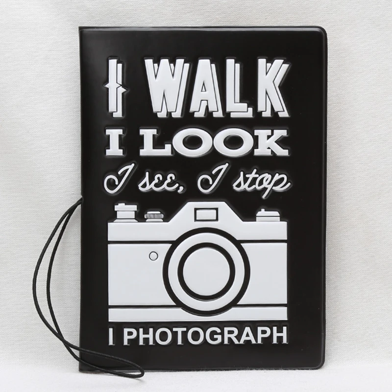 

Travel Accessories Cartoon Camera Passport Cover Cute Wallets Bag ID Address Holder Portable PU Leather Boarding Card Case