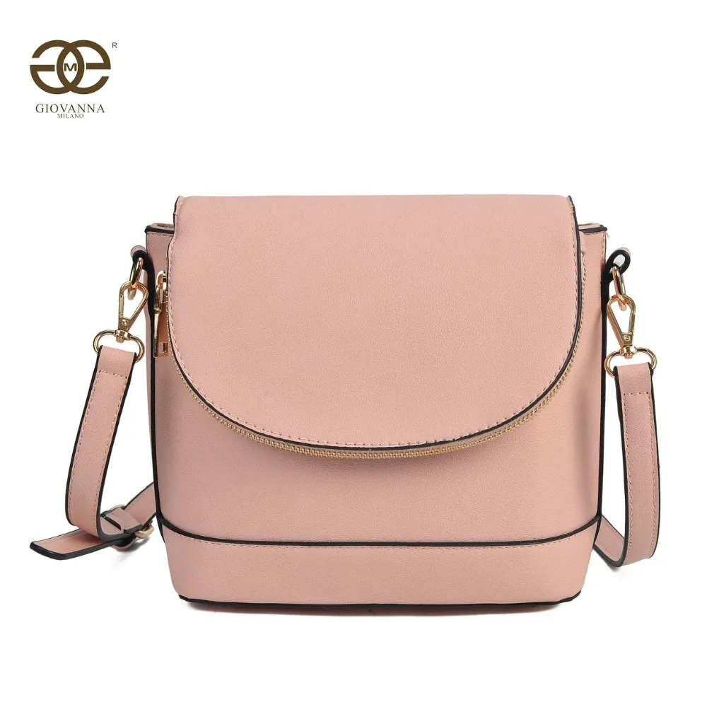 Giovanna Milano women crossbody bag women messenger bag flap with zipper closure solid PU bags ...