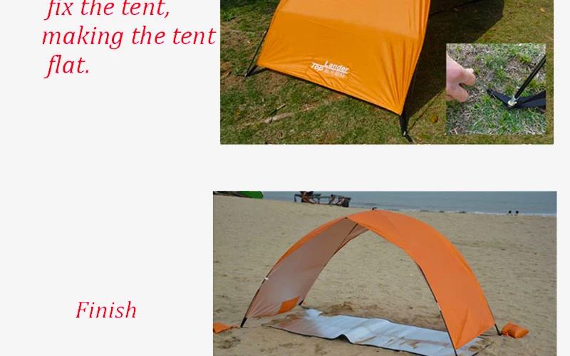 Verão ao ar Leve Portátil Shelter Praia Tenda Livre Jardim Sol Toldo Sombra Dossel Fácil Instalação Acampamento Pesca Caminhadas Sun 30 Esporte e Lazer