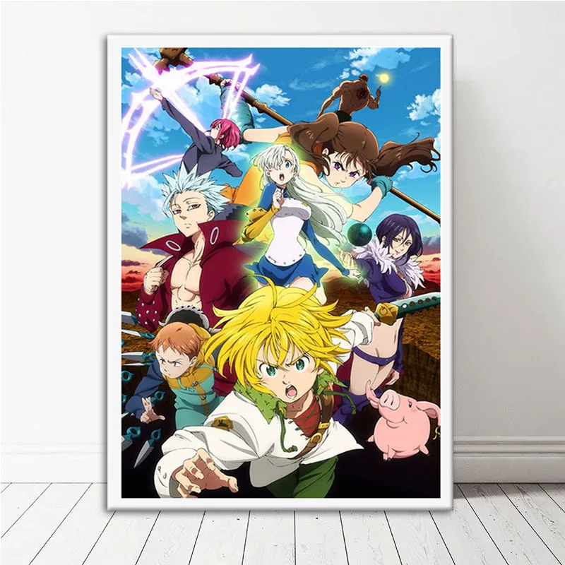 

THE Seven Deadly Sins Anime Poster Wall Art Picture Posters and Prints Canvas Painting for Room Home Decor
