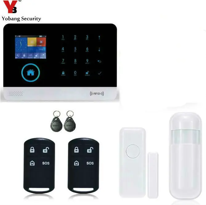 

YoBang Security Touch Keyboard 3G RFID Home Alarm System APP Remote Control Wireless Alarm PIR Motion Sensor Door Window Sensor