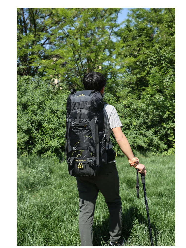 Мужской 60L унисекс водонепроницаемый рюкзак, дорожные спортивные сумки, сумка для кемпинга, альпинизма, пешего туризма, альпинизма, рюкзак для мужчин