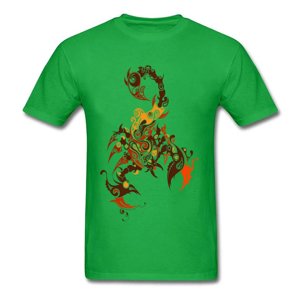 Batik Art Scorpion Cute Boy T Shirts Round Collar Short Sleeve 100% Cotton Fabric Tops Shirt Custom Tshirts Top Quality Batik Art Scorpion green