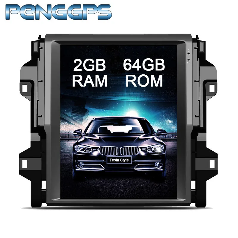 

Tesla Style IPS Android Car GPS Navigation DVD Player for TOYOTA Fortuner /Revo 2016-2019 Fits Auto AC Stereo 4K 2G+64G Headunit
