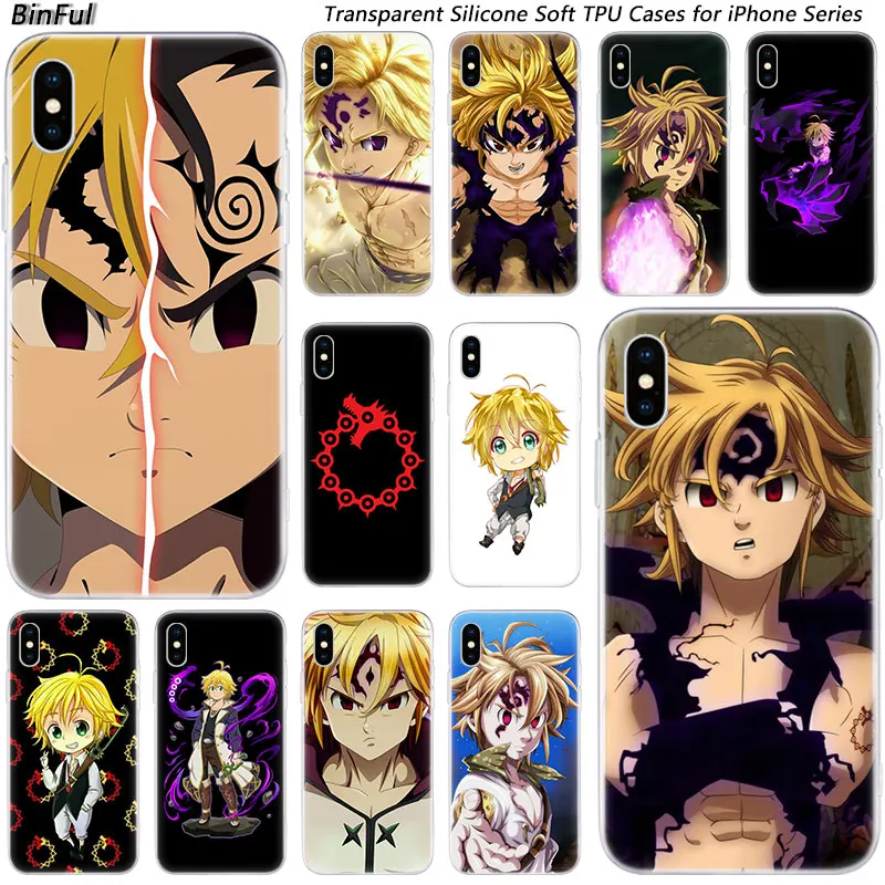 

Hot Nanatsu No Taizai Meliodas Silicone Fashion Case for Apple iPhone 11 Pro XS MAX XR X 7 8 Plus 6 6s Plus 5 5C 5S SE TPU Cover