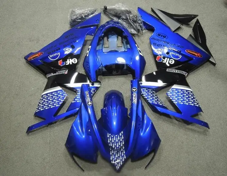 

New TOP ABS Motorcycle Fairings Kit Fit for kawasaki Ninja ZX-10R ZX10R 2004 2005 04 05 10R Bodywork Set custom blue black ELF