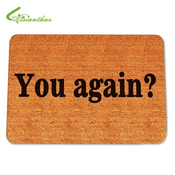 

Hallway Rugs Rubber Anti Slip Doormats Door Entry Front Door Mats Outdoor Entrance Indoor Welcome Home Funny Rugs"you again"Mat