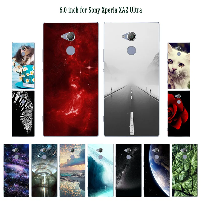 6 0 &quotдля Sony Xperia XA2 ультра чехлы для телефонов спящий окрашенный ТПУ Ультра мягкий
