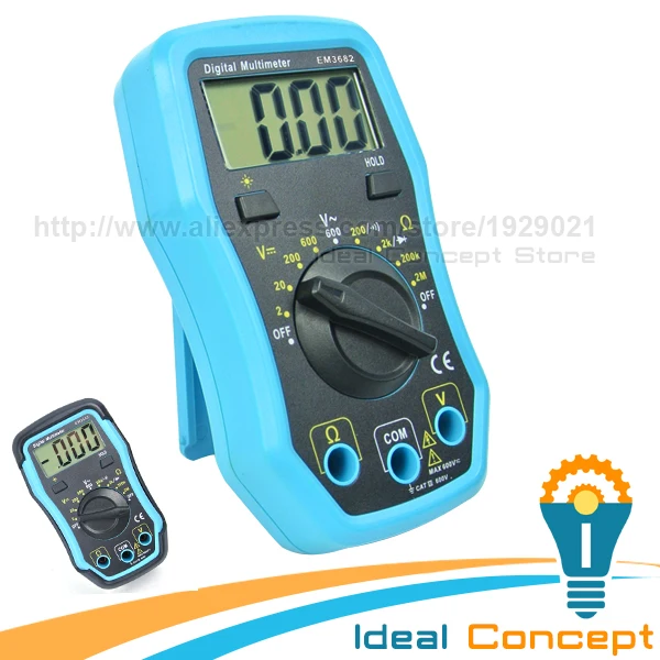 

Multimeter DC / AC Voltage Resistance Diode & Continuity with Overload Protection