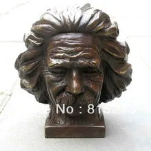 Bi00383 Запад чистый Бронзовый Мраморный Искусство Немецкий врач Эйнштейн бюст статуи