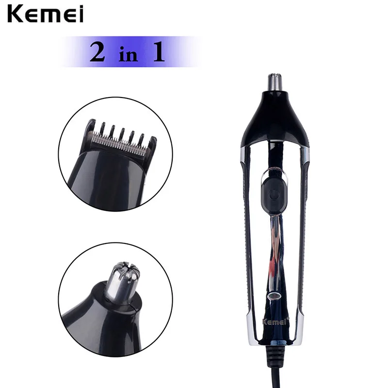 

Kemei 2 in 1 professional Titanium blade hair clipper + Nose hair trimmer hair clipper Ear Hair shaver removal RCS86-S42