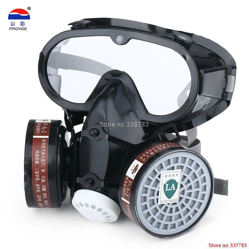 industrial safety Gas mask with glasses Spray pesticide mask Eyes nose