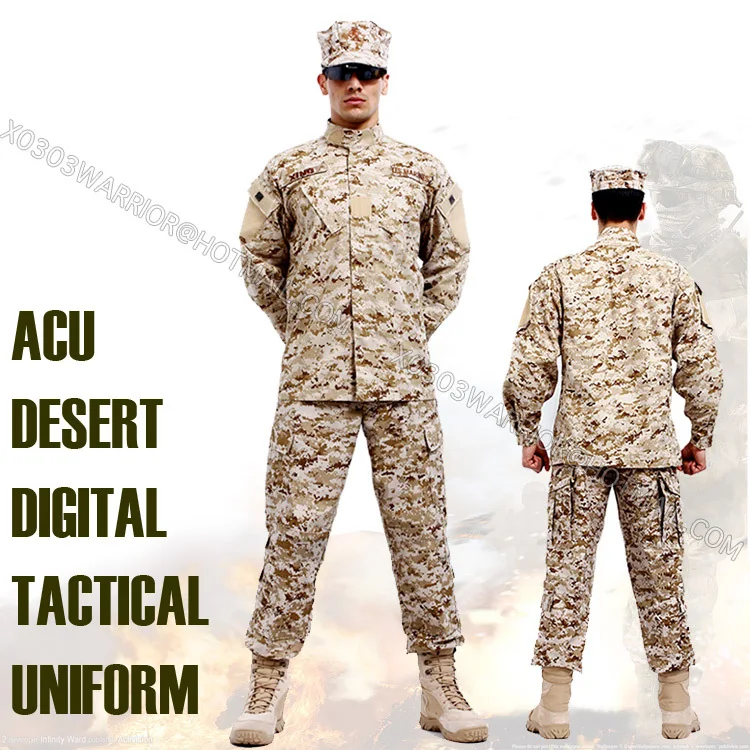 US ACU Desert Digital military uniform paintball suit set bdu hunting