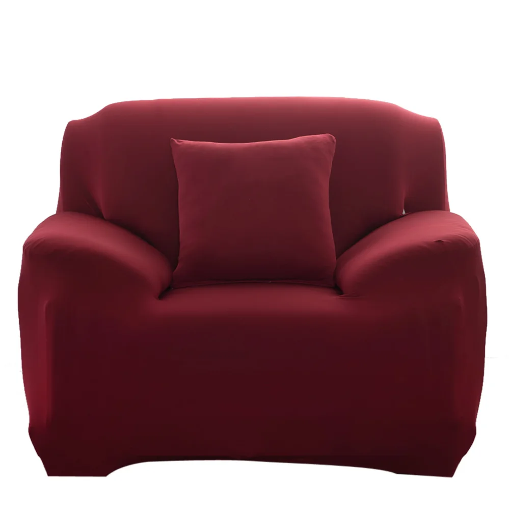 Чистый чехол для дивана эластичный моющиеся диван Чехол для защиты от пыли чехлов стрейчевый спандекс диван для влюбленных чехол протектор мебели Cover28 - Цвет: Бургундия