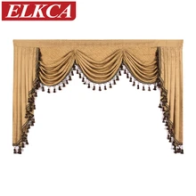 1 Piece European Luxury Valances for Living Room Waterfall Valances for Kitchen Modern font b Curtains
