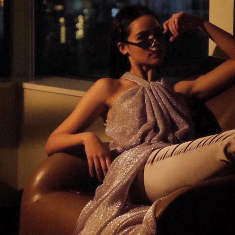 Женское платье в пол INDRESSME с V образным вырезом на бретелях|Платья| |