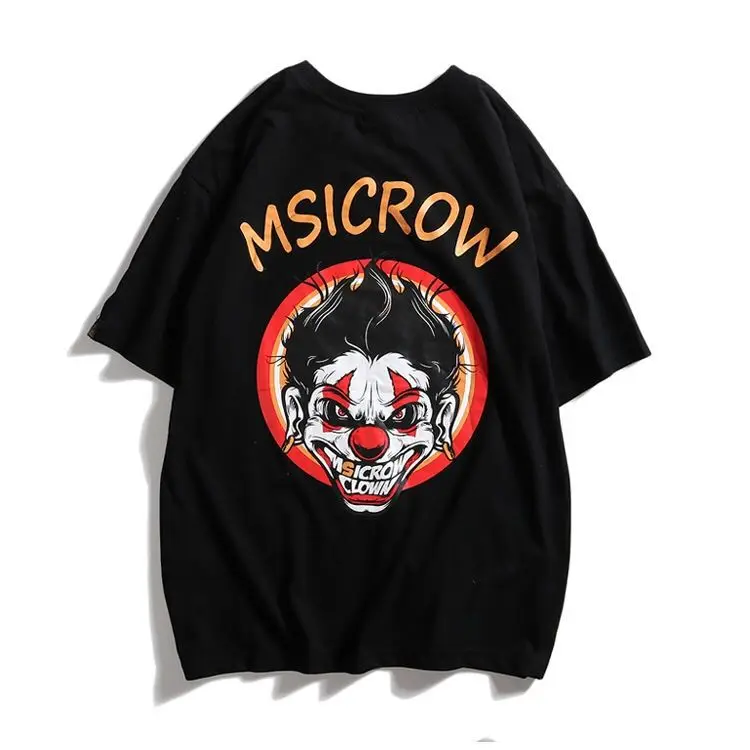 Футболка мужская хип-хоп футболка с японским принтом Harajuku футболка Уличная Повседневная летняя футболка с коротким рукавом крутая футболка с принтом дьявола - Цвет: 17