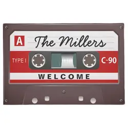 Ретро музыкальная кассета с приветственным именем для семьи дверной коврик Украшение дома вход нескользящий дверной коврик резиновый