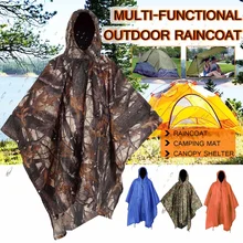 Multi-Fungsional Jas Hujan Outdoor Tahan Air Hujan Poncho Ransel Cover Portable Kerai Berkemah Terpal Tanah Tikar untuk Hiking PIC(China)