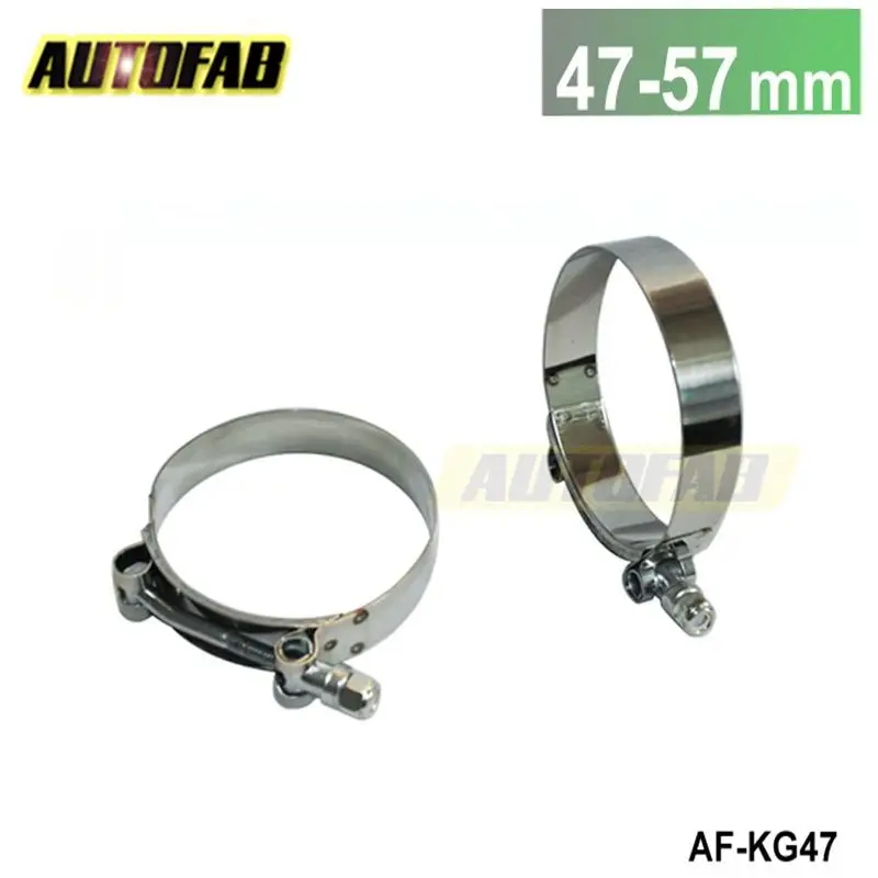 AUTOFAB -  (47MM-57MM) SILICONE TURBO HOSE COUPLER T BOLT SUPER CLAMP KIT AF-KG47