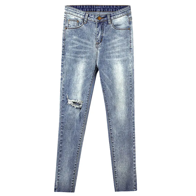 

Loyalget Slim Jeans For Women Women`s High Waist Stretch Ripped Knees Distressed Skinny Denim Jean Pants Jeans Woman