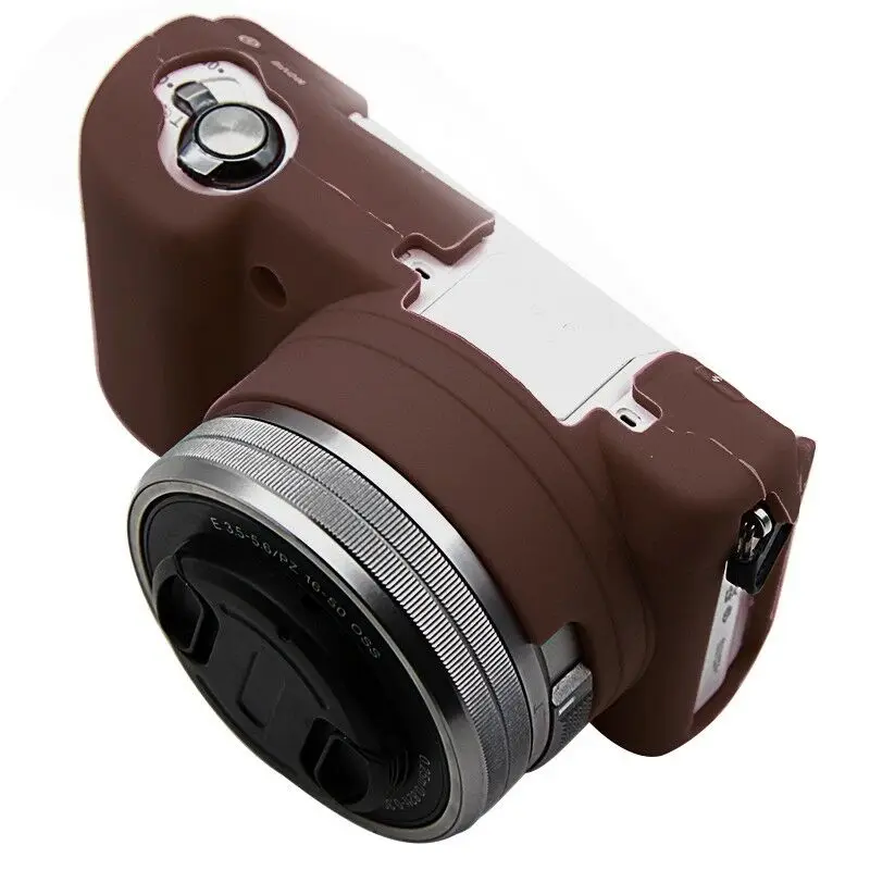 Топ Мягкий силиконовый резиновый чехол для камеры сумка защитный чехол для sony Alpha A5100 A5000 Новинка - Цвет: Coffee