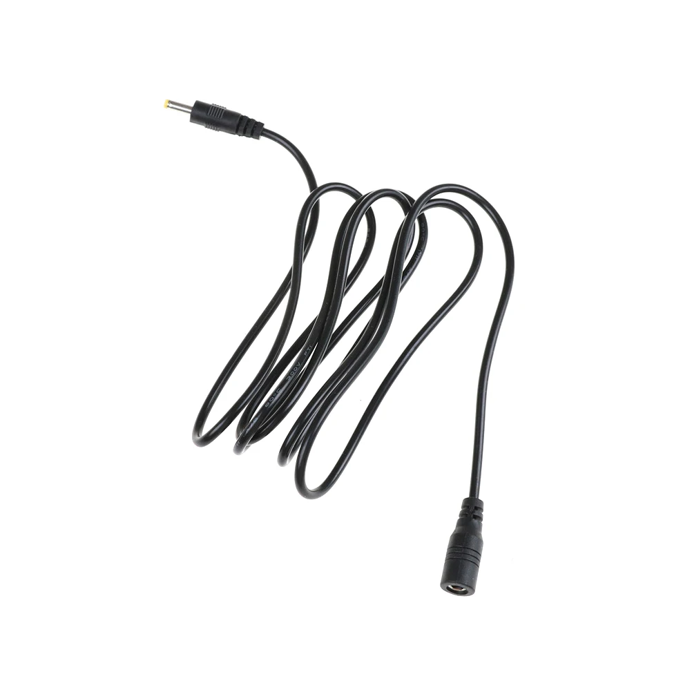 Adaptador de jack conector de energia dc, 4mm x 1.7mm fêmea + cabo de extensão macho, 150cm