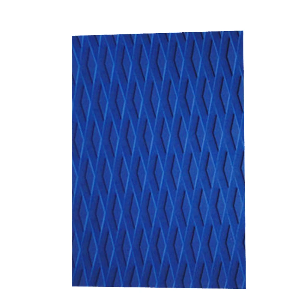 Non-slip EVA SUP Surfboard Skimboard Traction Pad Deck Grip Mat DIY Surfing Accessories 30 x 21 x 0.5 cm Black/Blue/Orange