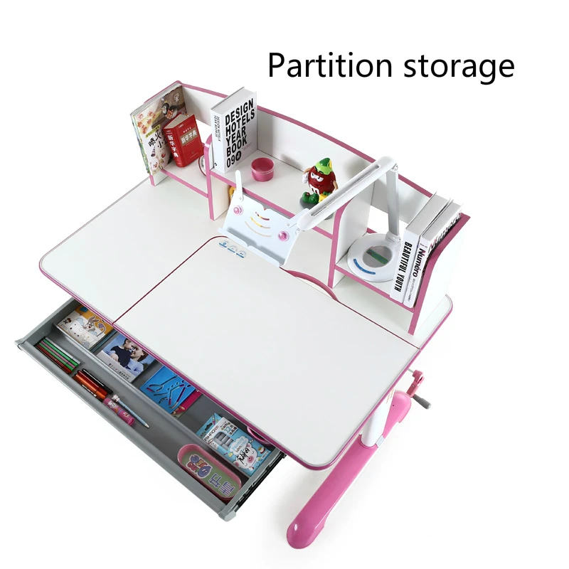 Multifunction Kids Study Table and Chair Set Lifted Storage Writing Desk Creative Double Back Chair with Wheel Adjustable Angle Multifunction Kids Study Table and Chair Set Lifted Storage Writing Desk Creative Double Back Chair with Wheel Adjustable Angle