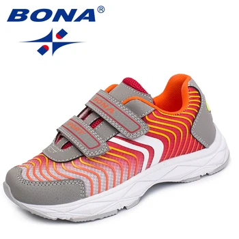 

BONA New Arrival Popular Style Children Casual Shoes Hook & Loop Girls Fashion Sneakers Mesh Boys Loafers Outdoor Walking Shoes