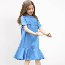 Летнее платье для девочек-подростков, черные сетчатые платья без рукавов с рисунком, модная одежда для девочек, повседневные платья для детей, От 6 до 16 лет