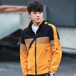 2019 spring new color jacket men's personality embroidery Korean version of the loose men's jacket stand collar youth jacket 2019 spring new color jacket men's personality embroidery Korean version of the loose men's jacket stand collar youth jacket