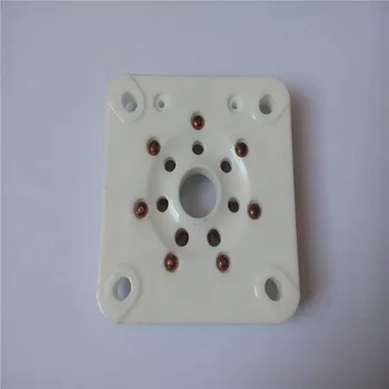 

2pcs Ceramic tube socket GZC7-A-G tablet 7 pin golden foot for 813 FU-13 tube amplifier