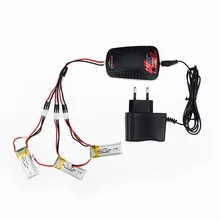 Hilbert 3 pcs 7.4 V 300 mAh LiPo Batterie et chargeur Pour RC WLtoys F959 RC Quadcopter Drone Hélicoptère Jouet pièces