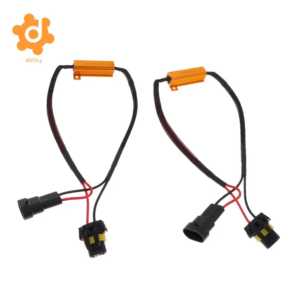 Baoblaze Pair 9005/HB3 LED Fog Light 50W 6Ohm Load Resistor Wiring Canceller Decoder