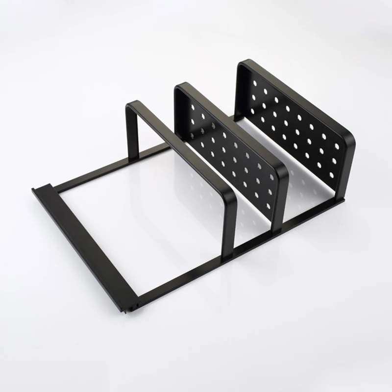 Черный кухонный Органайзер стойка из алюминиевого сплава кухонная настенная