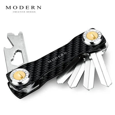 Small Black Key Hold Современный бренд, Карбон, сделай сам, брелок для ключей, Умный кошелек, EDC, Карманный держатель для ключей, органайзер для ключей, ключница - Цвет: Small Black Key Hold
