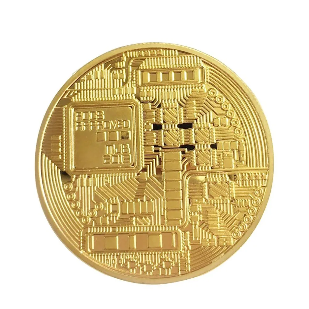 Gold Plated Bitcoin Coin Collectible Gift Casascius Bit Coin BTC Coin Art Collection Physical gold commemorative coins