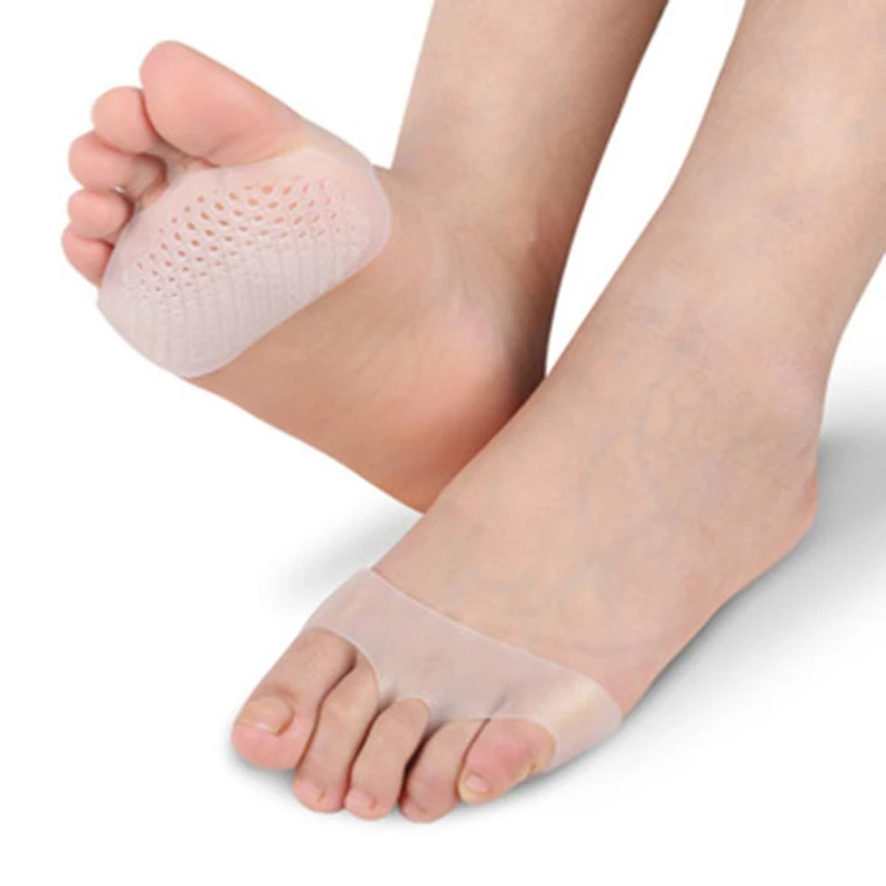 

1 Pair Silicone Insoles Pads Cushions Forefoot Pain Support Front Feet Care High Heel Shoes Slip Resistant Pads Foot Care Tools