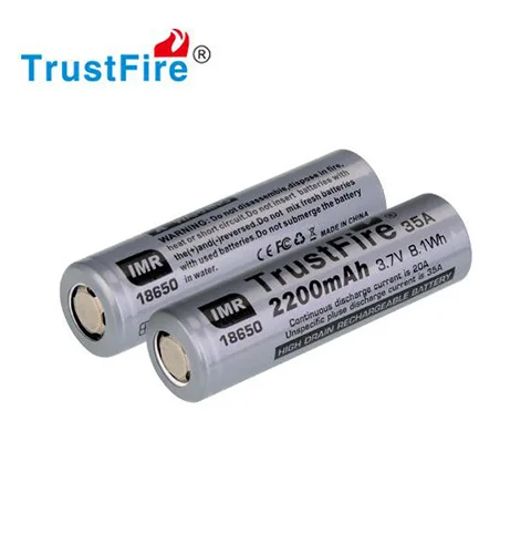 

10pcs/lot TrustFire IMR 18650 2200mah 35A 3.7V High Drain Rechargeable Battery Li-ion Batteries